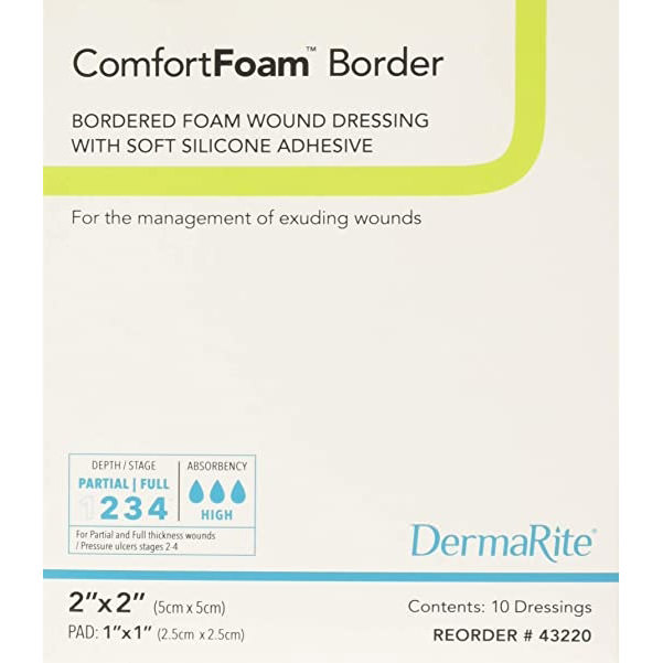 ComfortFoam Border Self-Adherent Soft Silicone Foam Dressing with Border - Main image