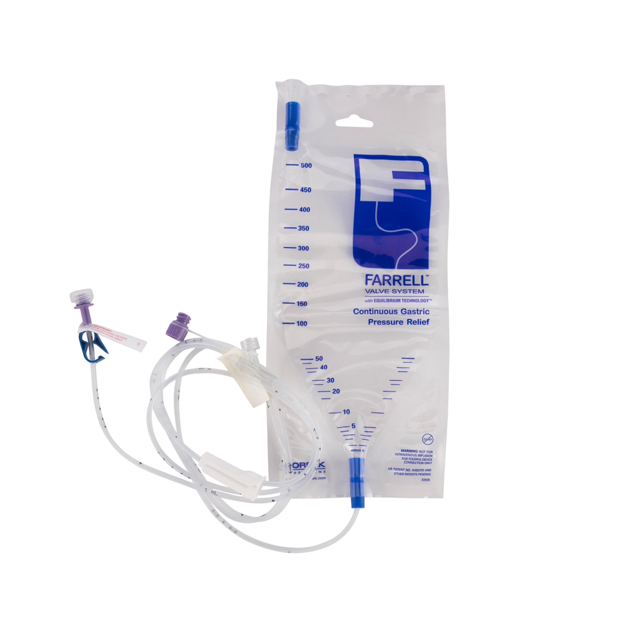 Farrell Valve Closed Enteral Decompression System