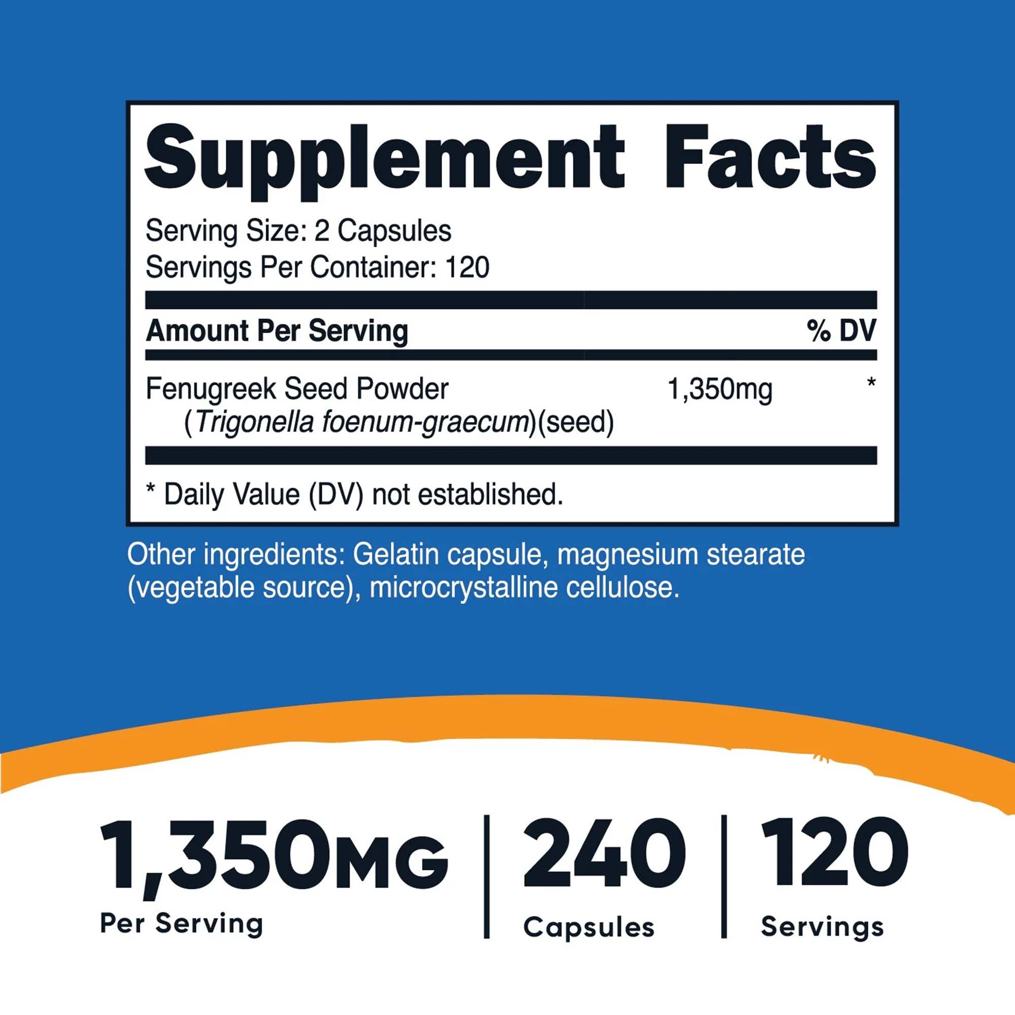 Nutricost Fenugreek Capsules thumbnail 2