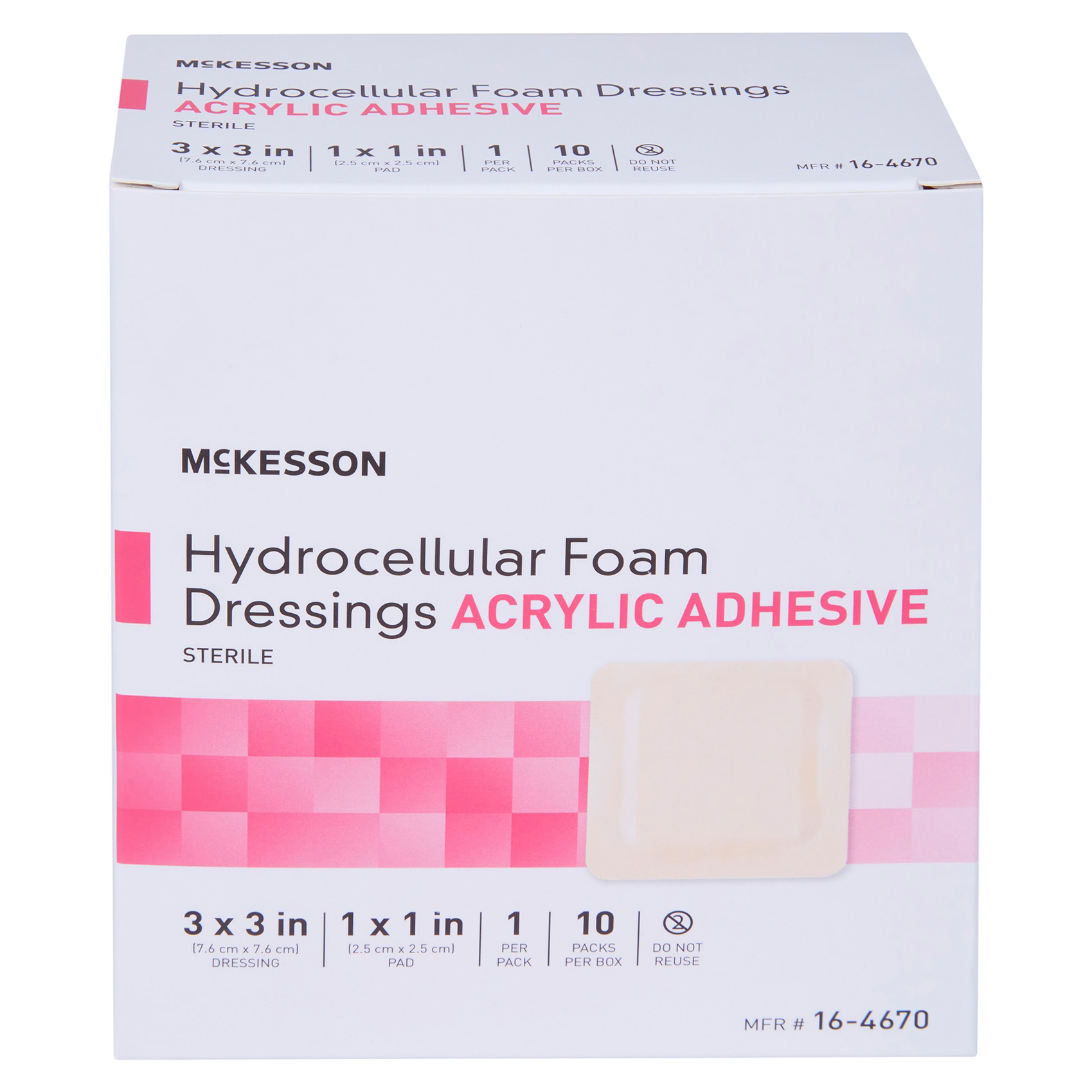McKesson Foam Dressing Film Backing Tan Square Sterile thumbnail 4