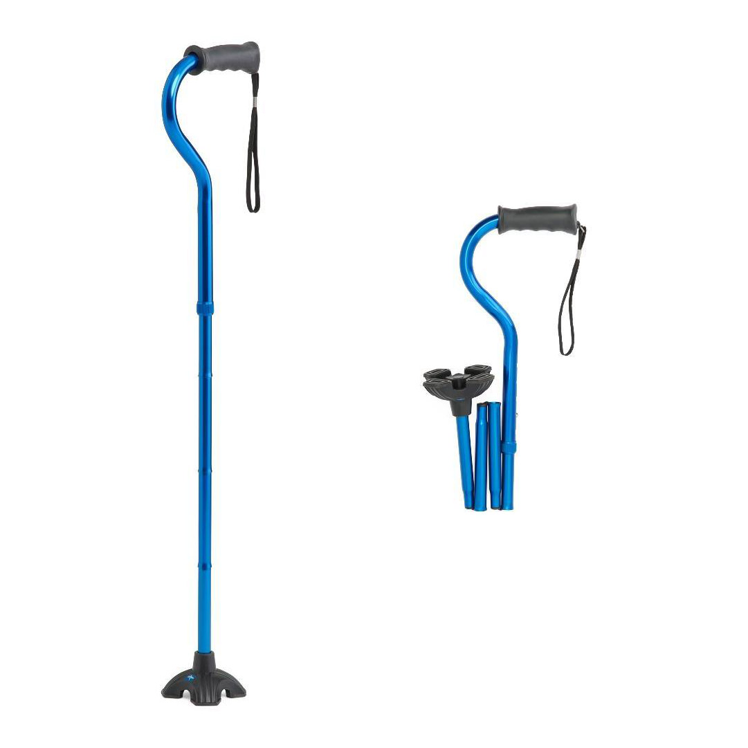 Medline 4-Point Offset Folding Hybrid Cane thumbnail 2