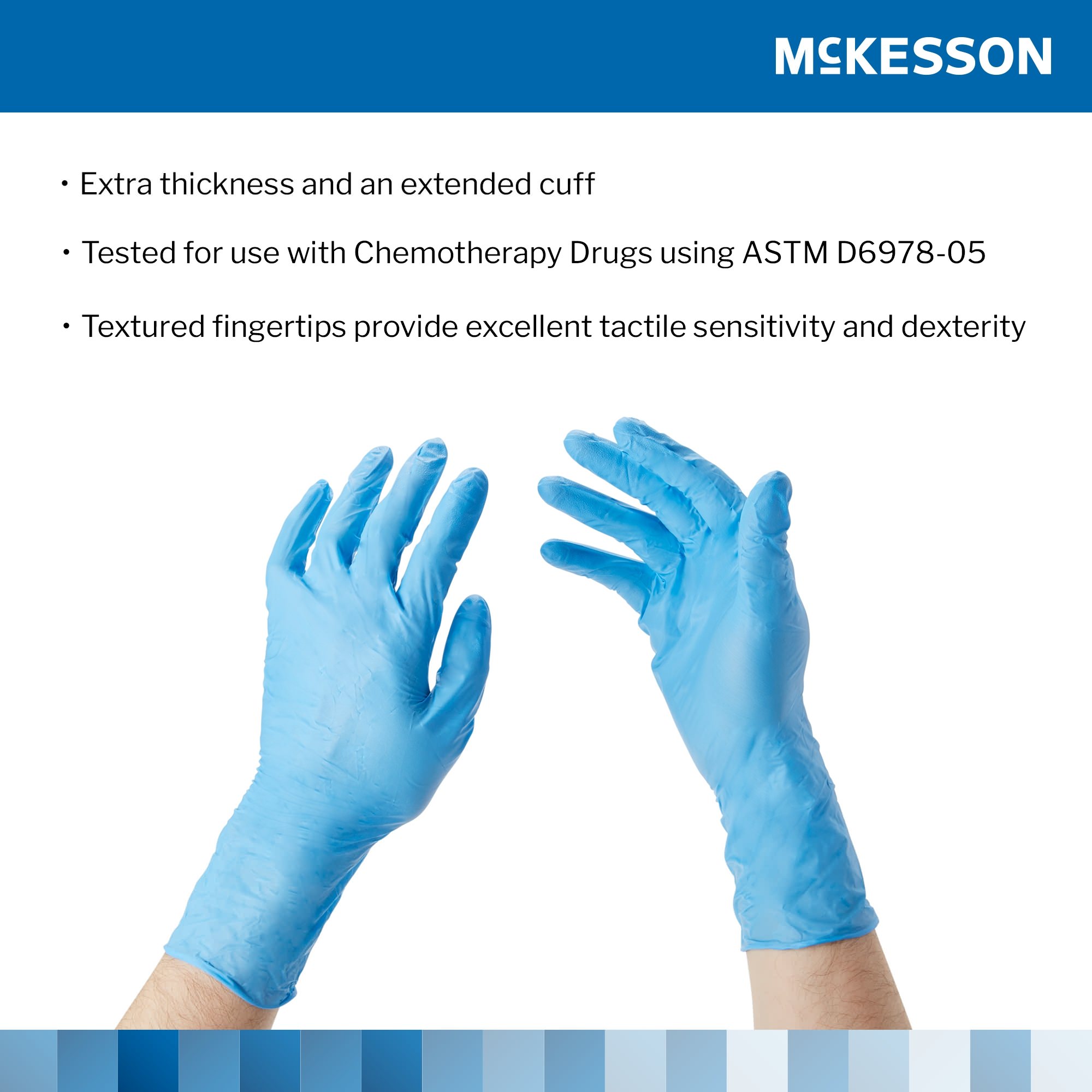McKesson Confiderm 6.5CX Nitrile Powder Free Exam Gloves thumbnail 3