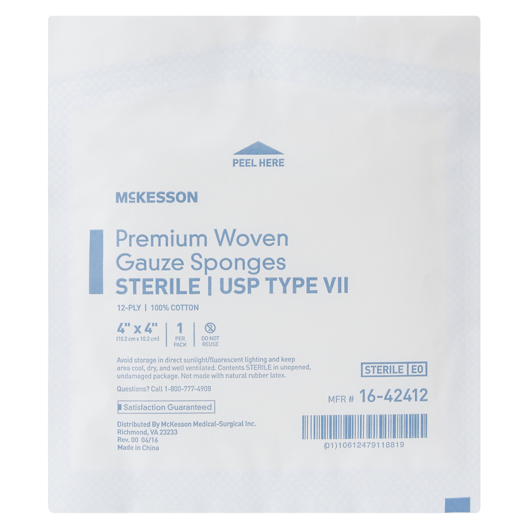 McKesson USP Type VII Gauze Sponge White thumbnail 2