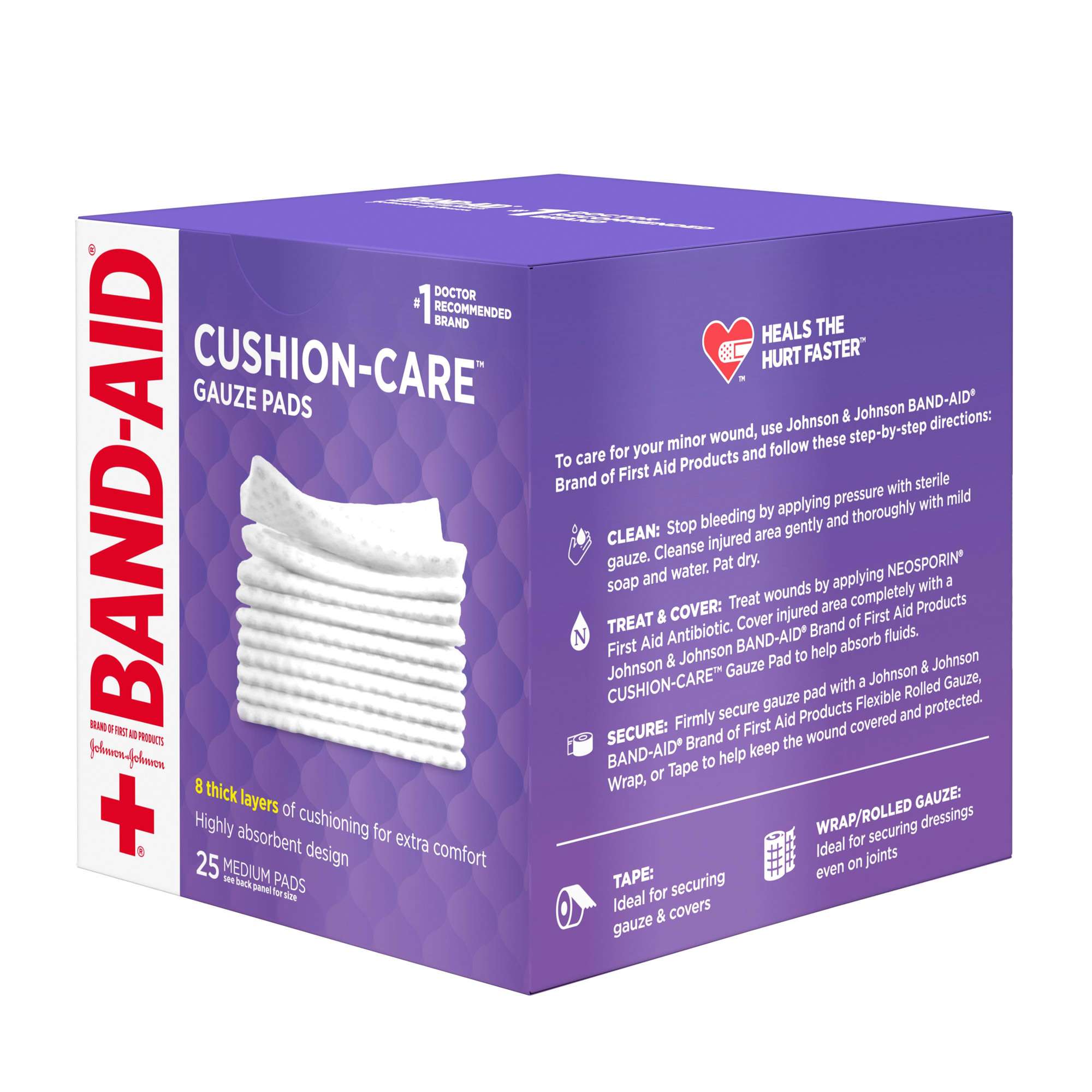 Band-Aid Cushion-care Gauze Pads - Main image