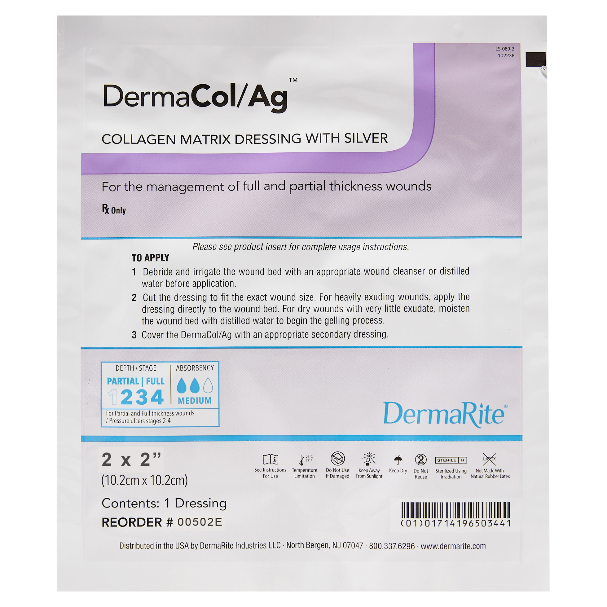 dermacol ag collagen matrix dressing with silver DermaCol Ag Collagen Matrix Dressing with Silver, Antimicrobial Wound Care