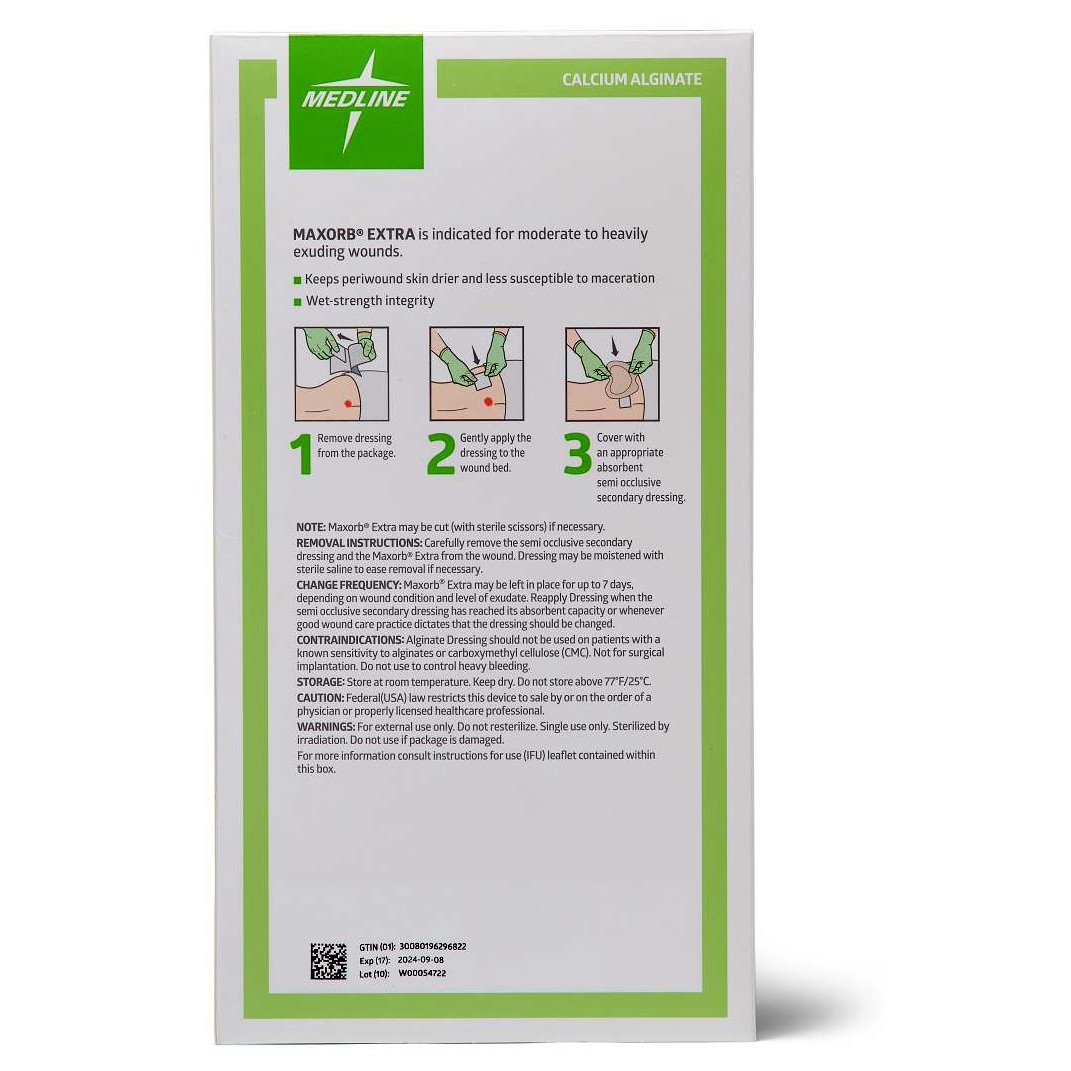 Maxorb Extra CMC-Alginate Wound Dressings thumbnail 3