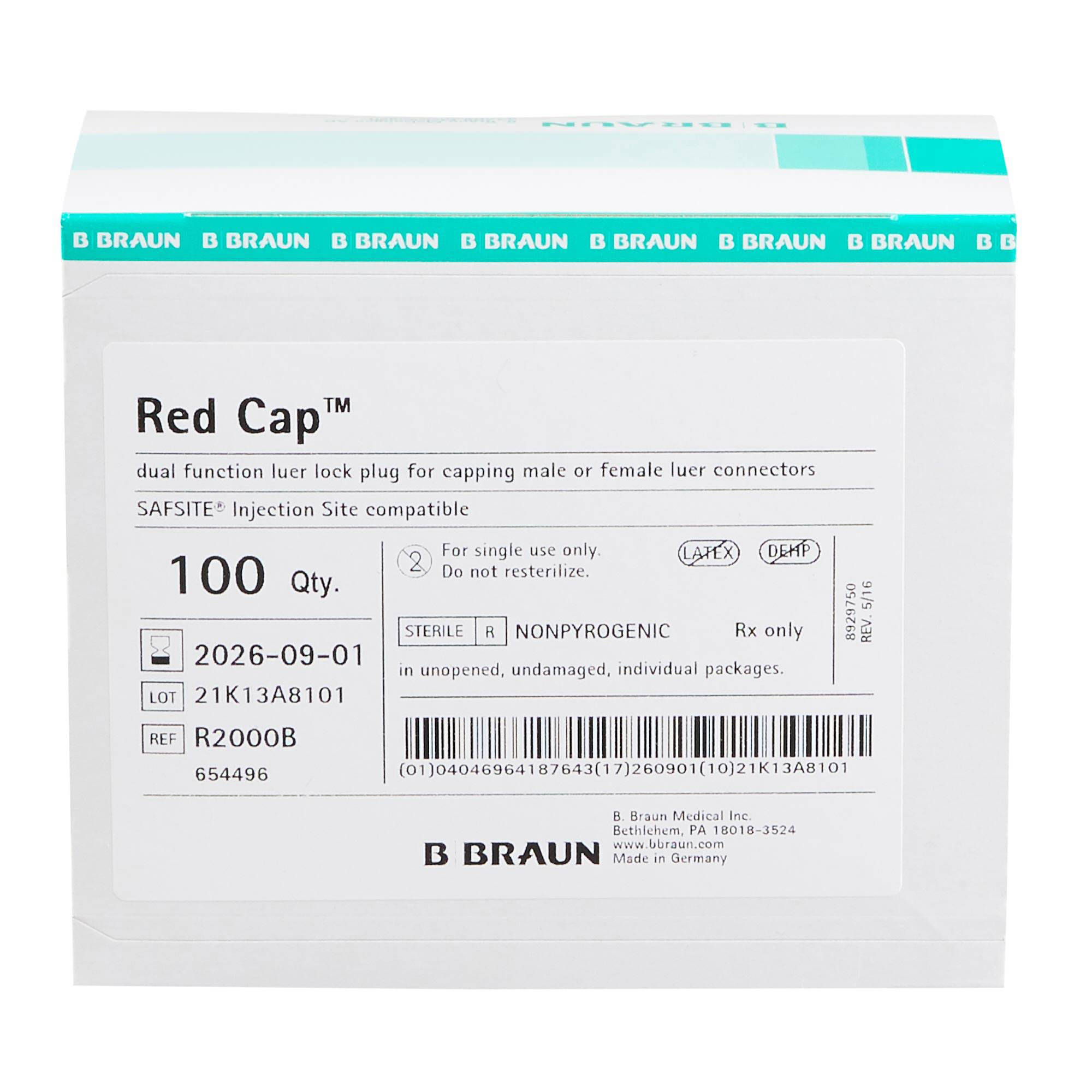 Red Cap Luer Replacement Cap thumbnail 2