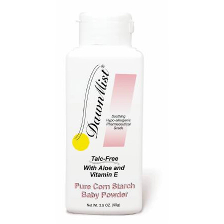DawnMist Pure Corn Starch Baby Powder, 3-1/2 oz