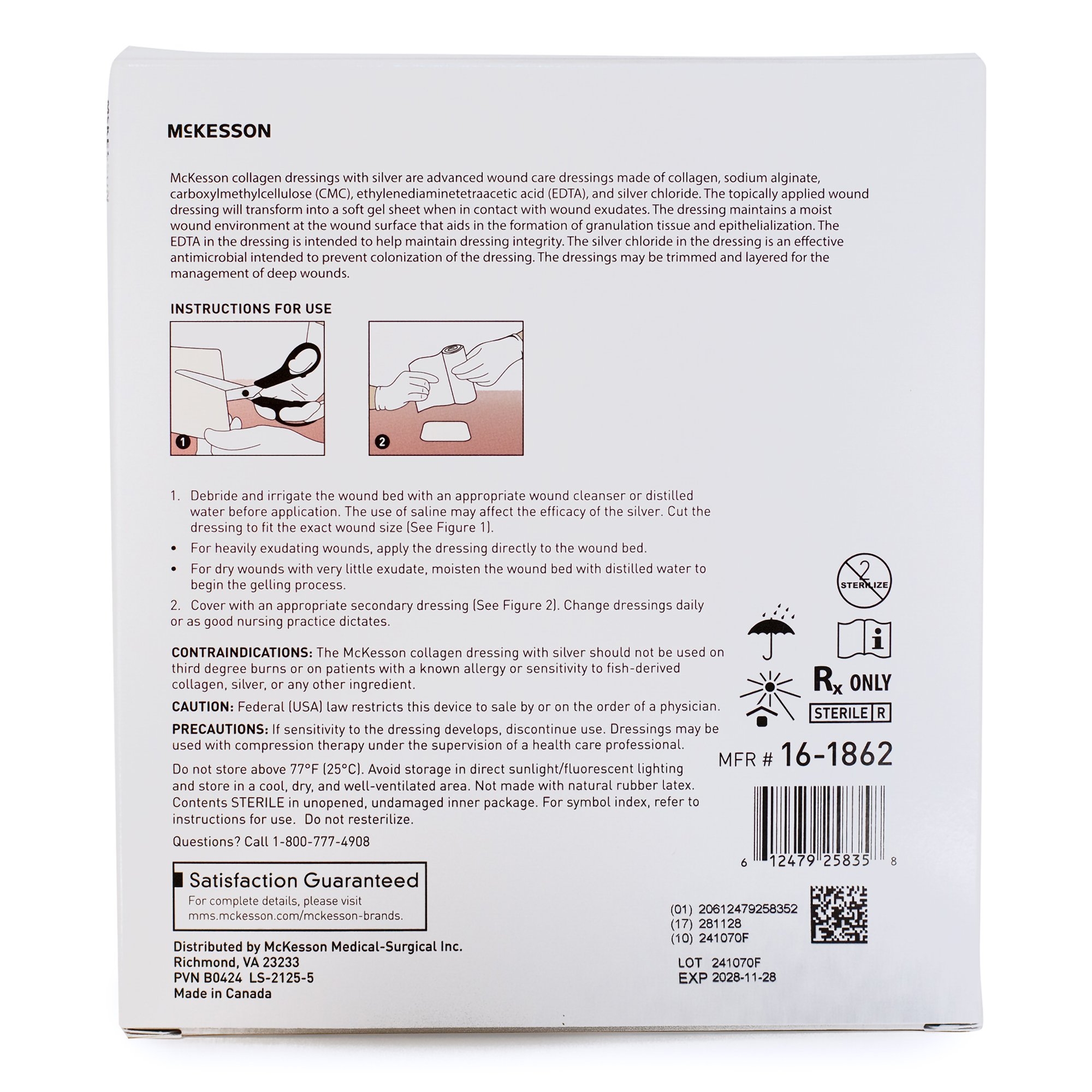 McKesson Silver Collagen Dressing, Sterile thumbnail 4