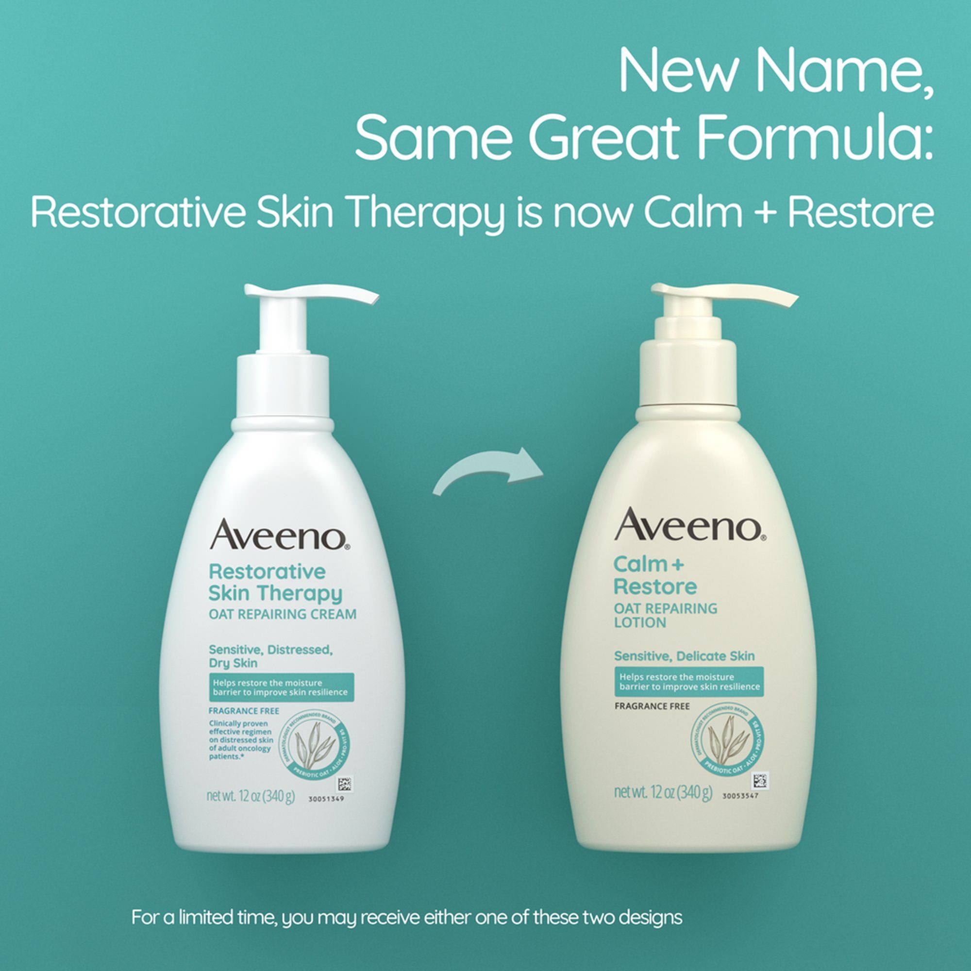 Aveeno Calm+ Restore Oat Repairing Lotion, 12 oz - Each thumbnail 2