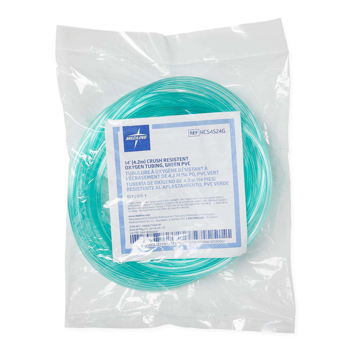 Medline Oxygen Tubing with Standard Connector thumbnail 1