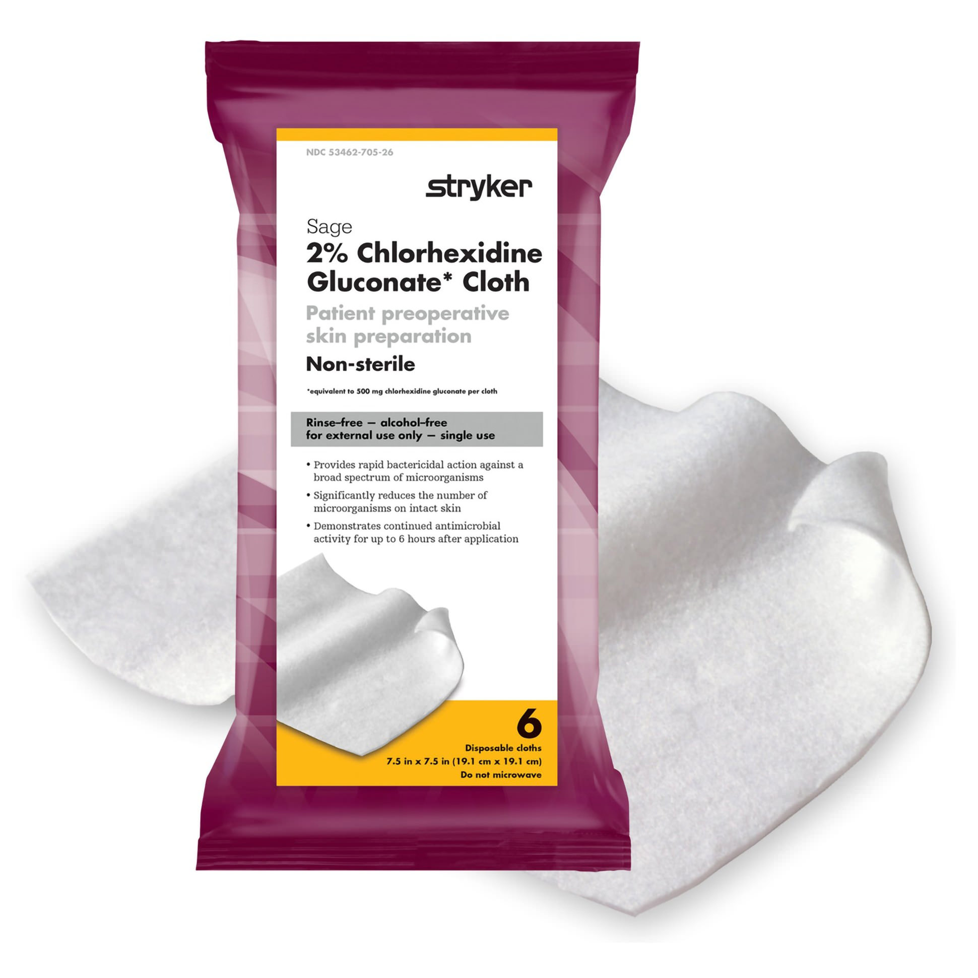 Sage 2% Chlorhexidine Gluconate Skin Prep Wipe