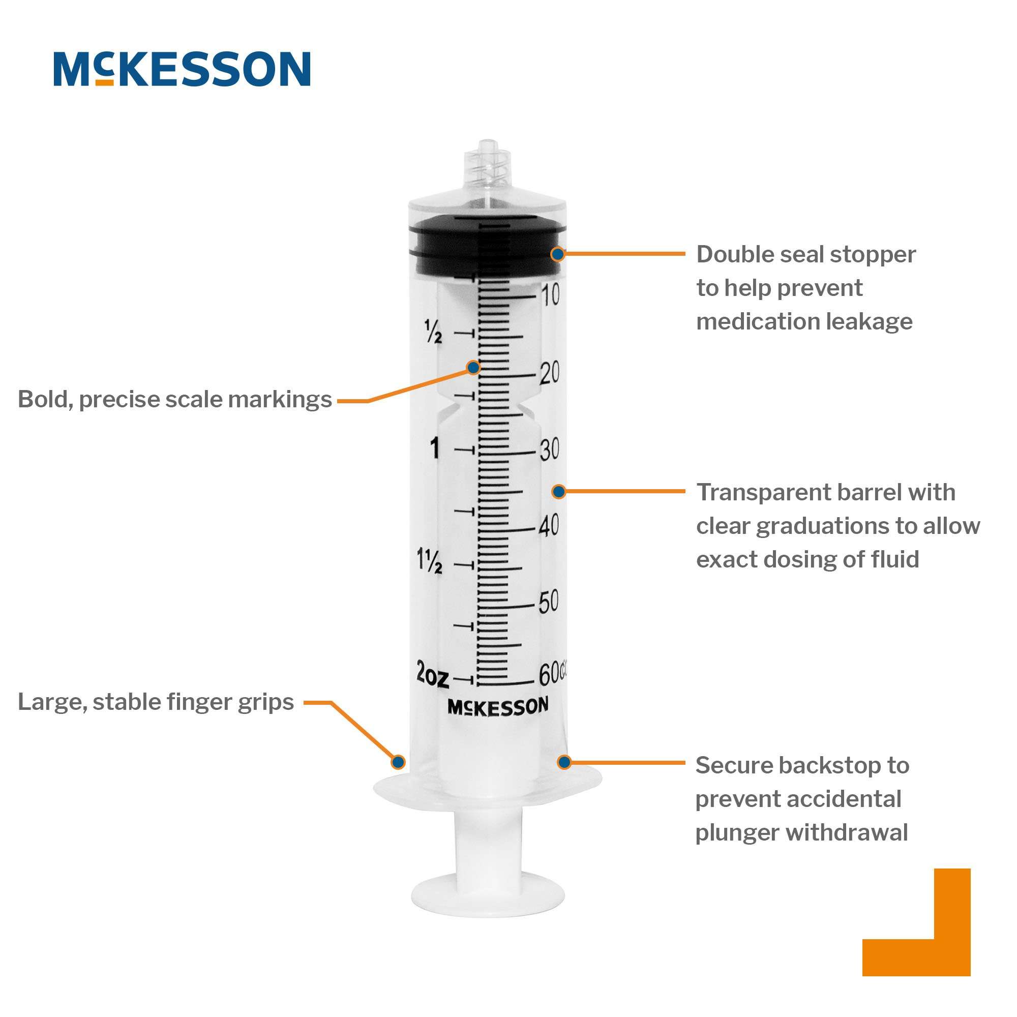 McKesson General Purpose Syringe, Luer Lock Tip thumbnail 7