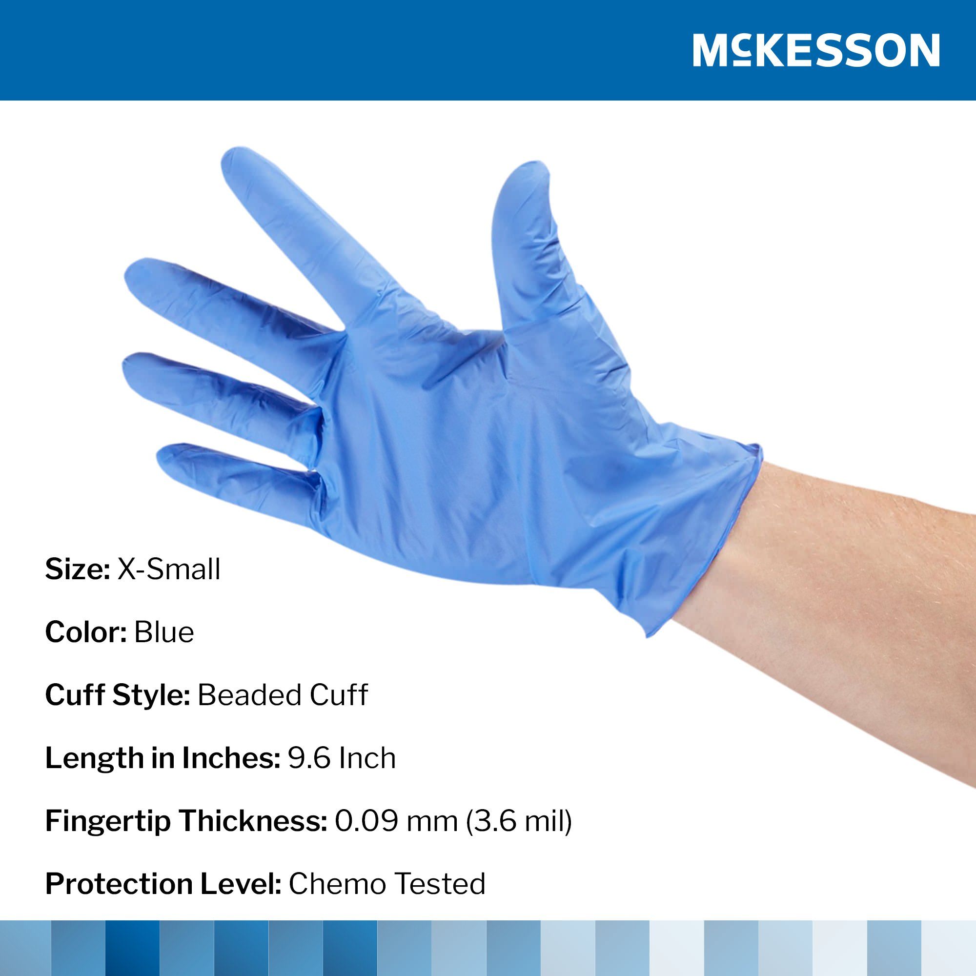 McKesson Confiderm 3.5C Nitrile Powder Free Exam Gloves thumbnail 2