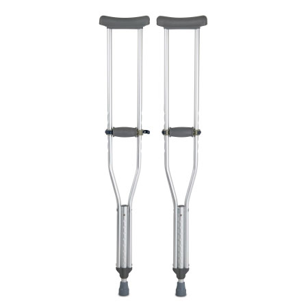 McKesson Push Button Aluminum Crutches with Euro-Style Clip thumbnail 1