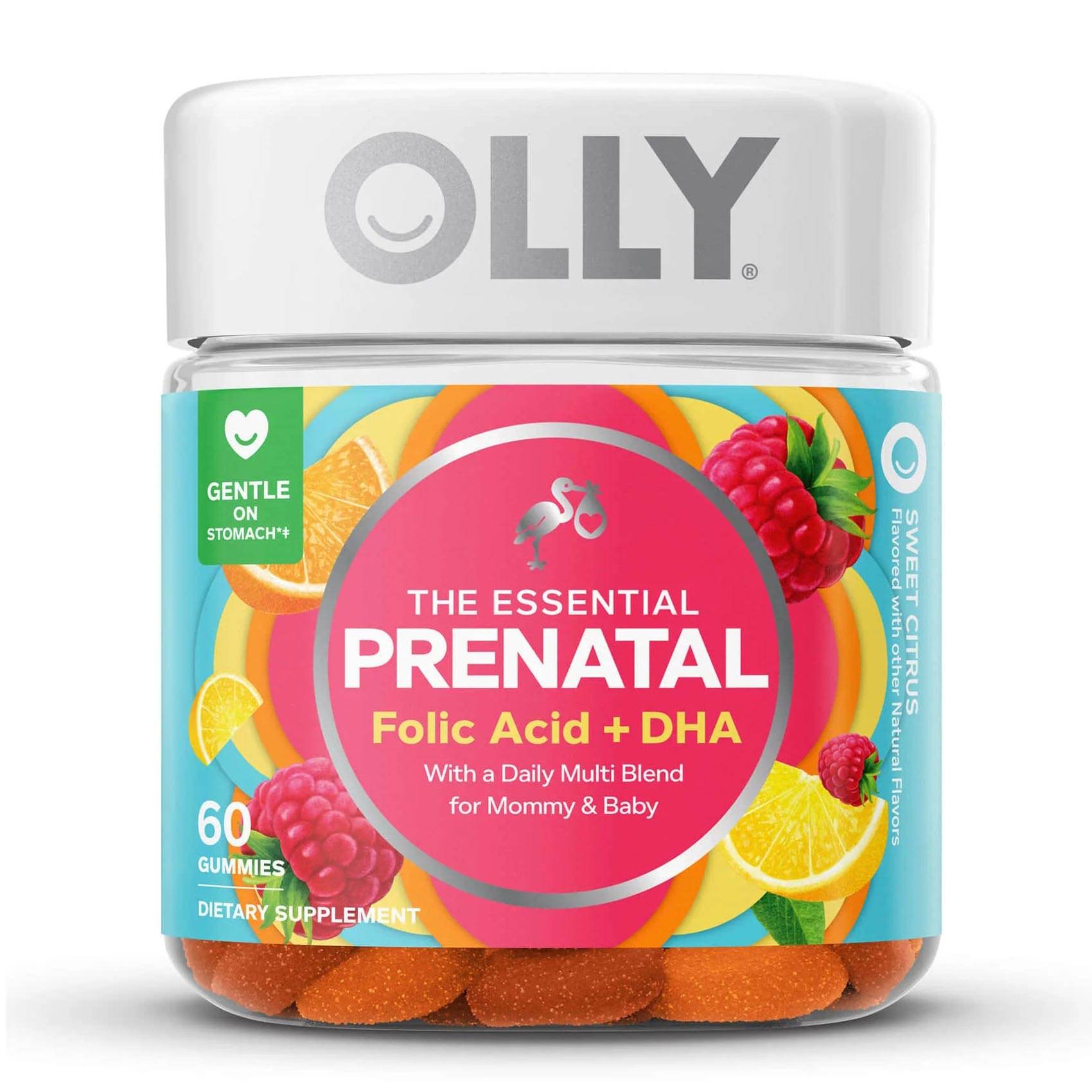 OLLY Essential Prenatal Folic Acid + DHA Vitamin Supplement for Mommy & Baby