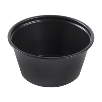 Solo Souffle Black Plastic Disposable Cup thumbnail 1