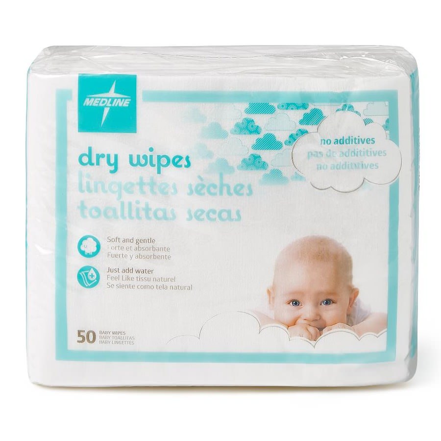 Medline Ultrasoft Baby Disposable Dry Cleansing Cloths thumbnail 2