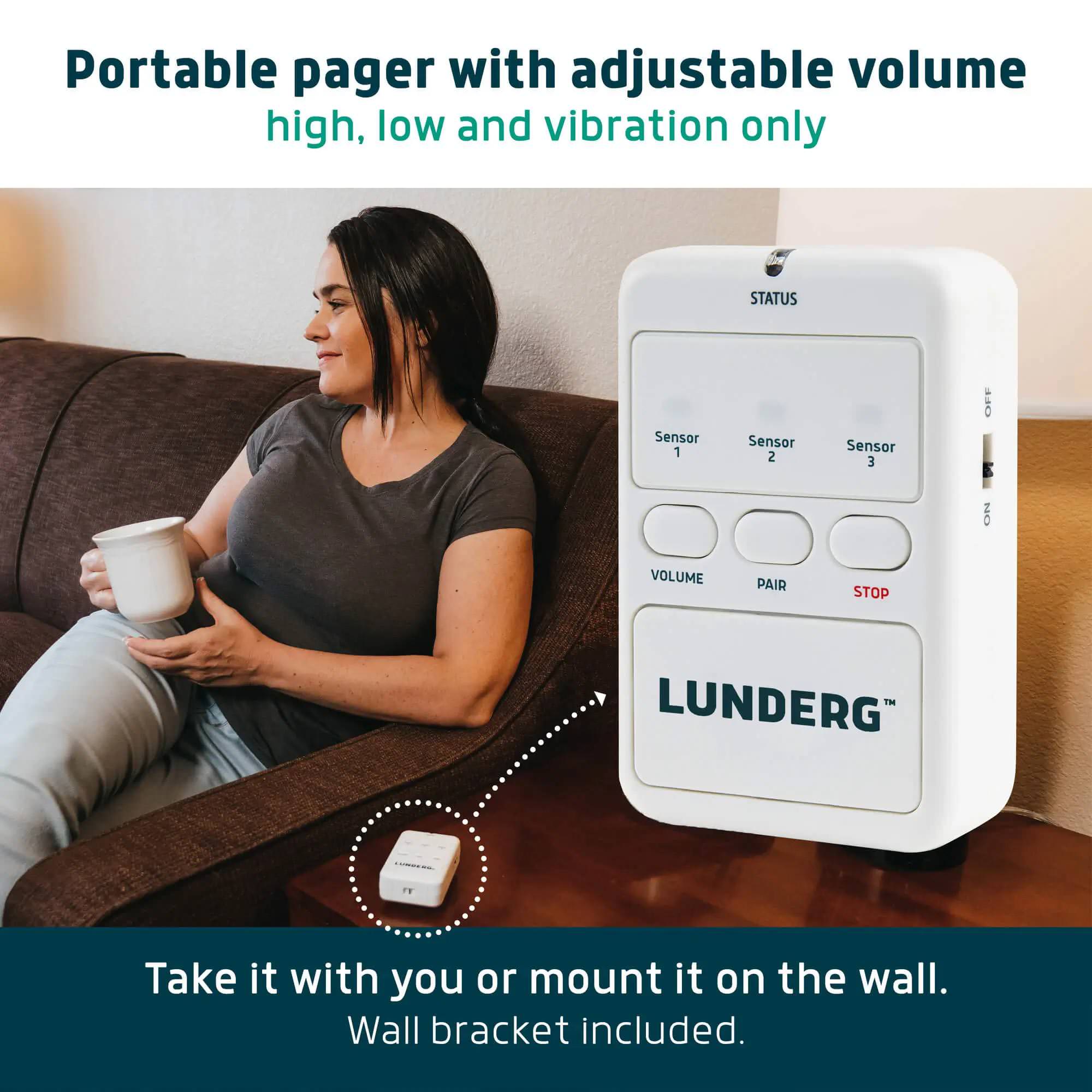 Lunderg Bed Alarm System for Elders with Wireless Sensor Pad and Monitor thumbnail 4