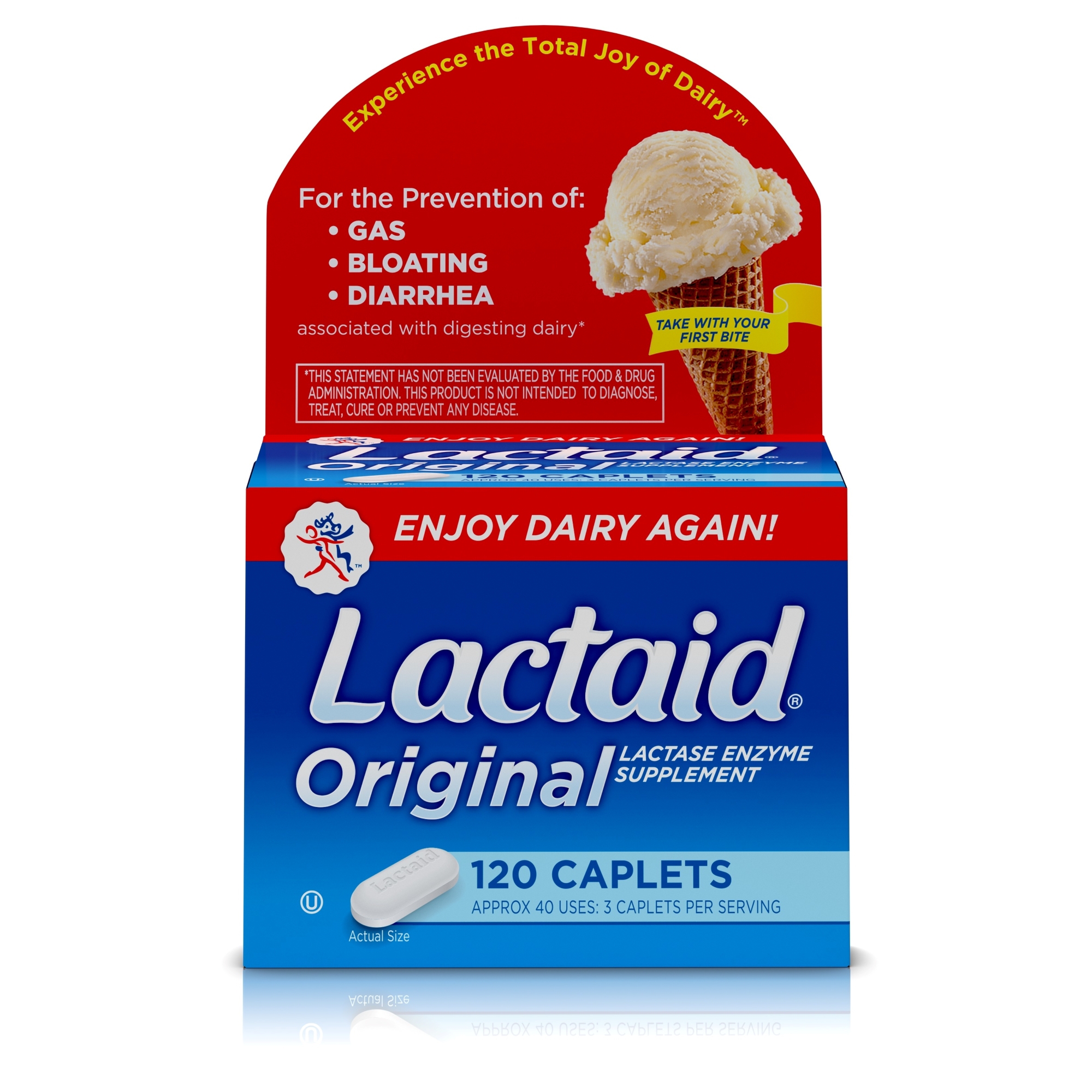 Lactaid Original Lactase Enzyme Dietary Supplement Caplets thumbnail 3