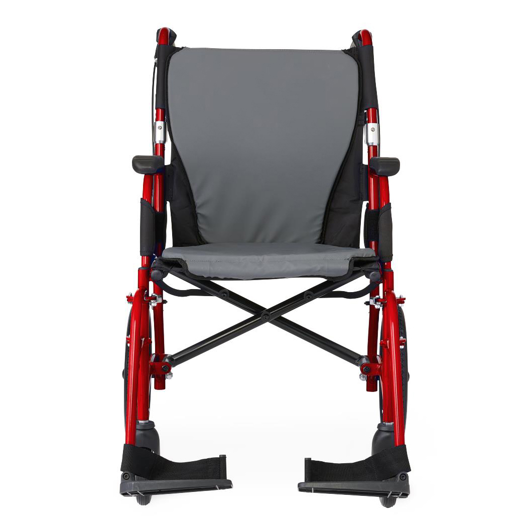 Medline Zero G Lightweight Transport Chair, Red | 250 lbs