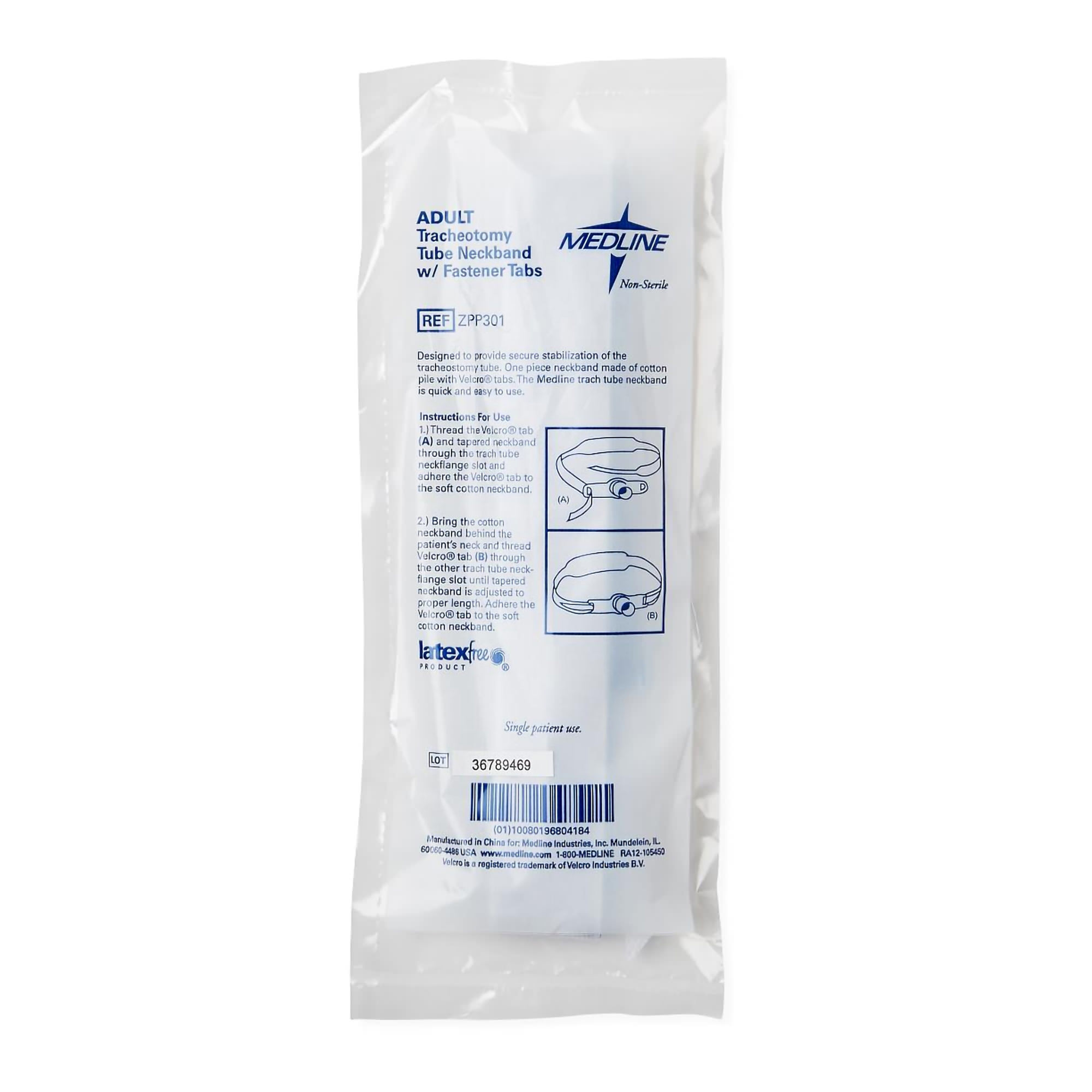 Medline Tracheostomy Tube Holder, Adult thumbnail 2
