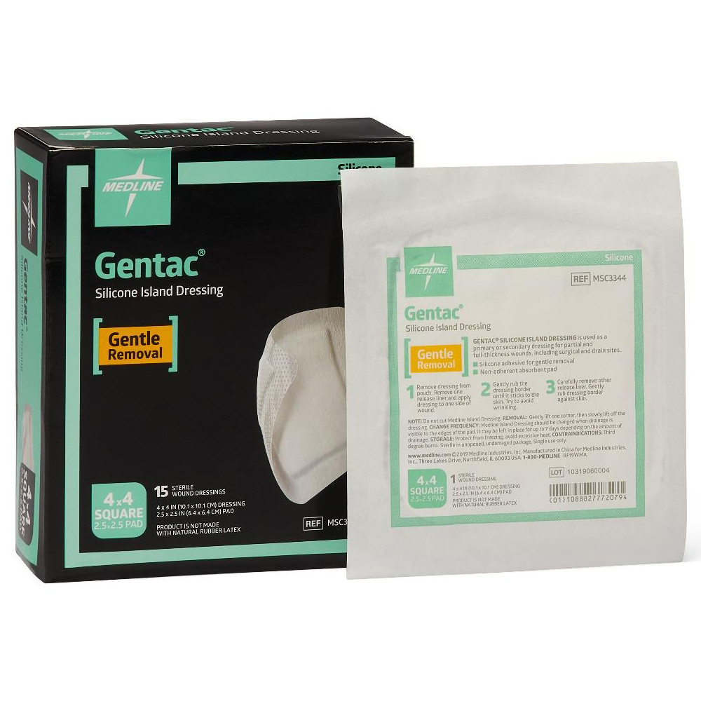 Gentac Silicone Adhesive Island Wound Dressing