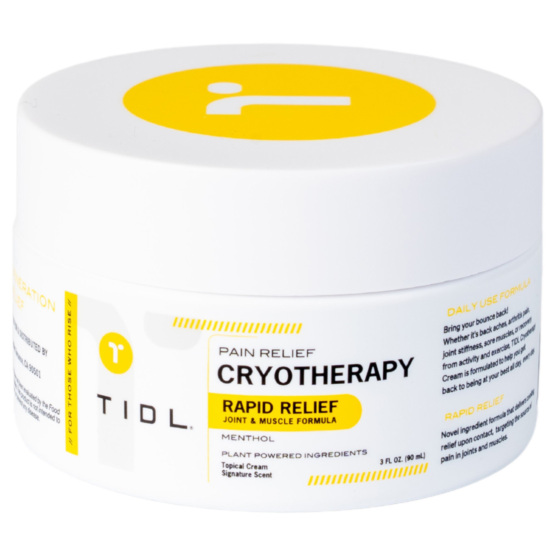 TIDL Pain Relief Cryotherapy Cream, 3 oz - Menthol Muscle Relief