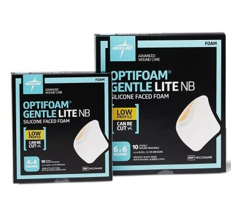 Optifoam Gentle Lite Silicone Faced Foam Dressings, Non-bordered thumbnail 1