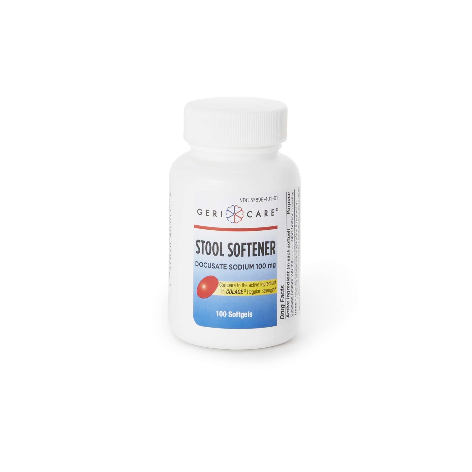 Geri-Care Docusate Sodium Stool Softener Softgel Capsule, 100 mg thumbnail 1