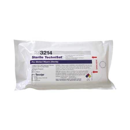 TechniSat Sterile Pre-Wetted Cleanroom Wipes, 9 x 11 Inch