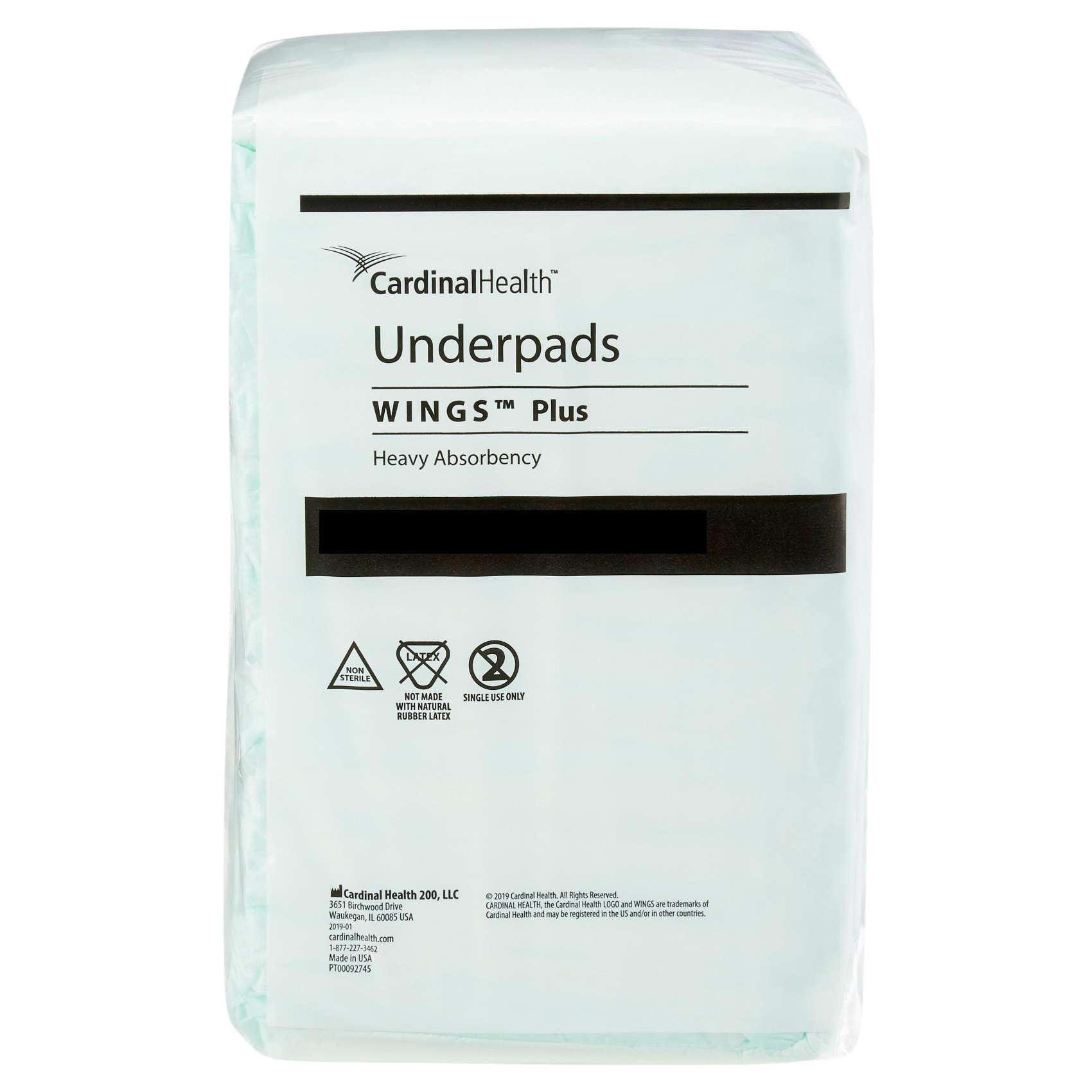 Cardinal Health Wings Plus Heavy Absorbency Underpads thumbnail 1