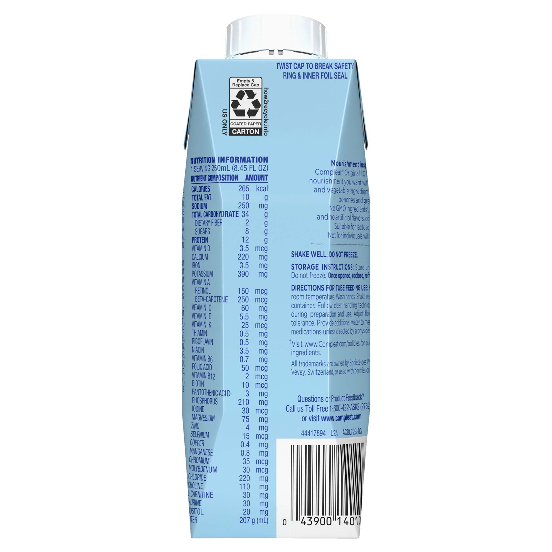 Compleat Original 1.0 Milk-Protein Based Tube Feeding Formula thumbnail 2