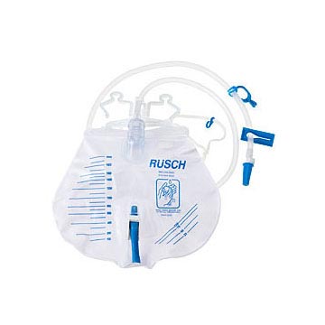 Rusch Premium Bedside Urinary Drainage Bag with Anti-reflux Valve, 2000 mL thumbnail 1