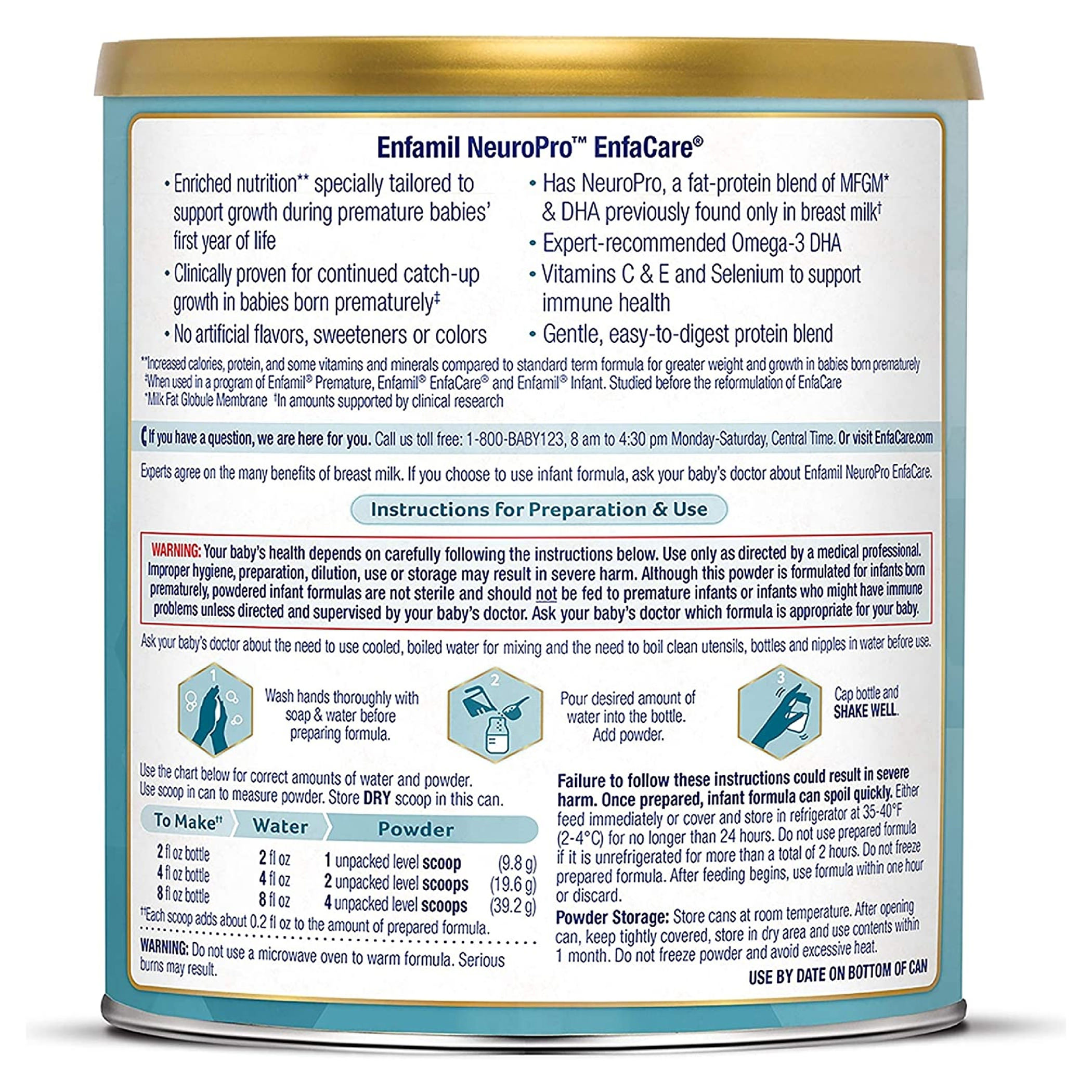 Enfamil NeuroPro EnfaCare Milk-Based Infant Formula, Powder thumbnail 3