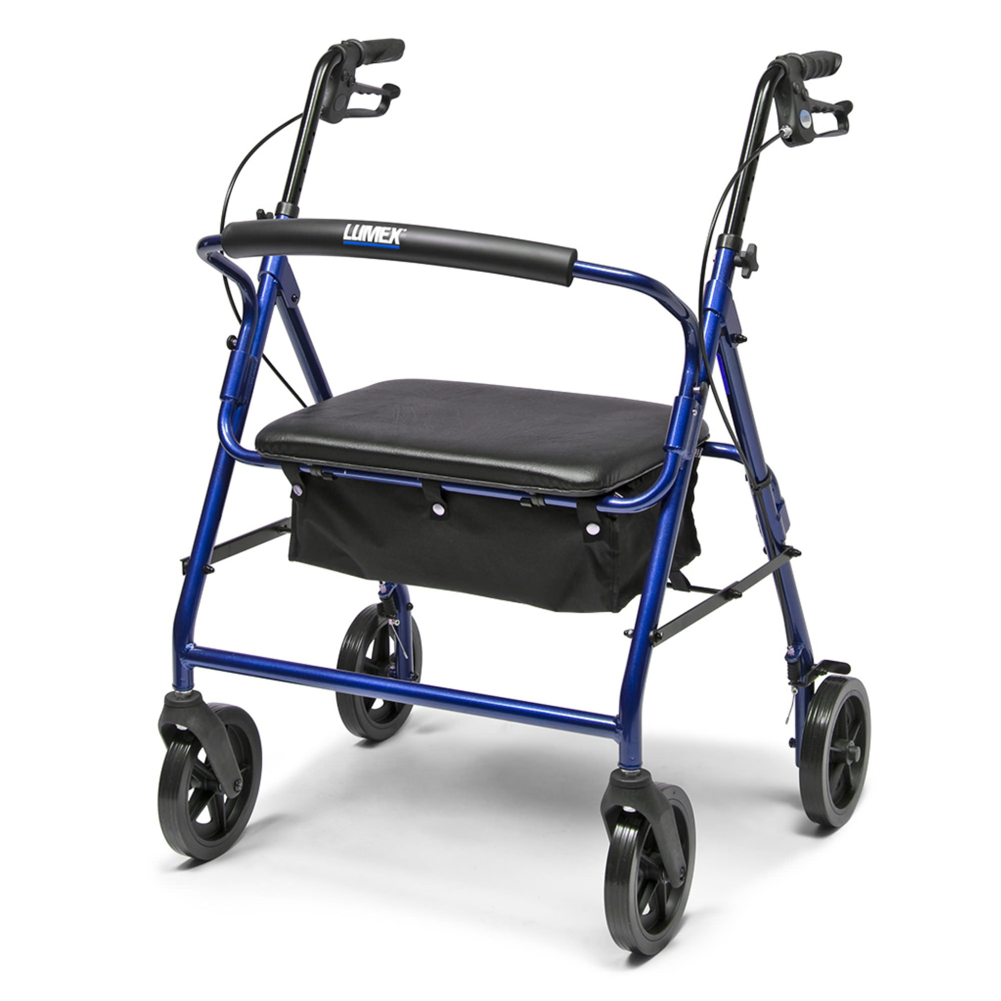 Lumex Walkabout Four-Wheel Imperial Rollator with Contoured Back Bar