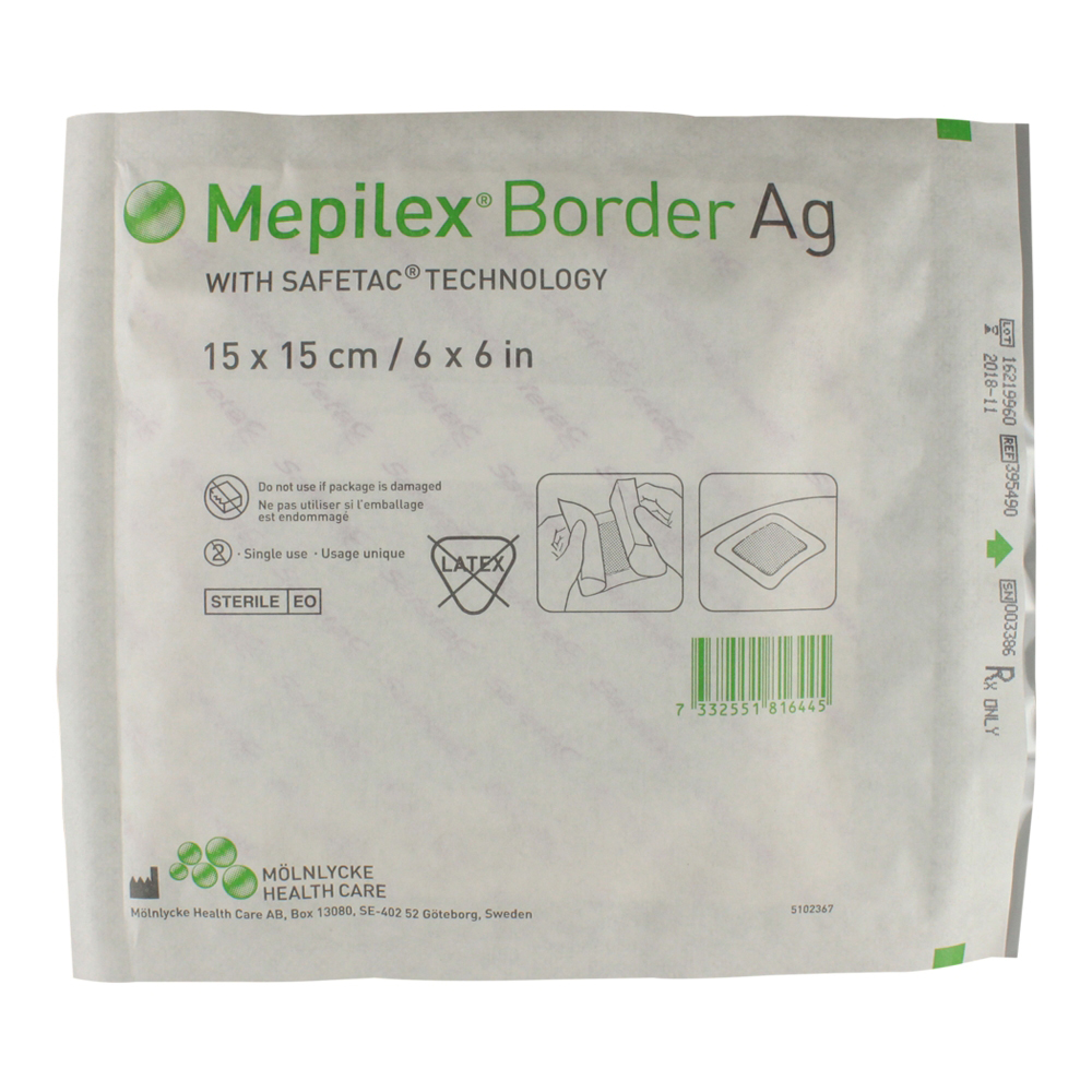 Mepilex Border Ag Antimicrobial Bordered Foam Dressing with Silver thumbnail 2
