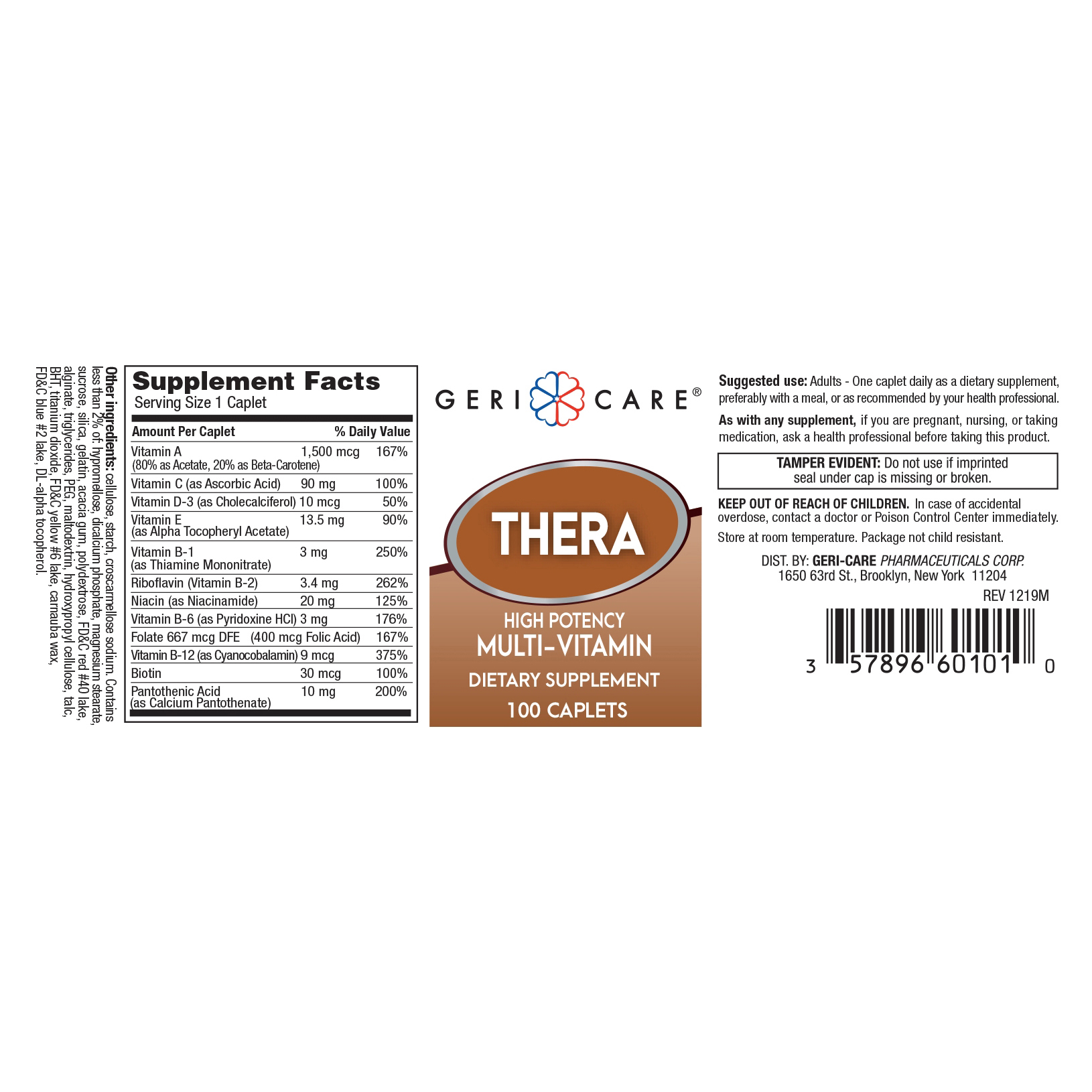 Geri-Care Thera High Potency Multivitamin Tablets thumbnail 2