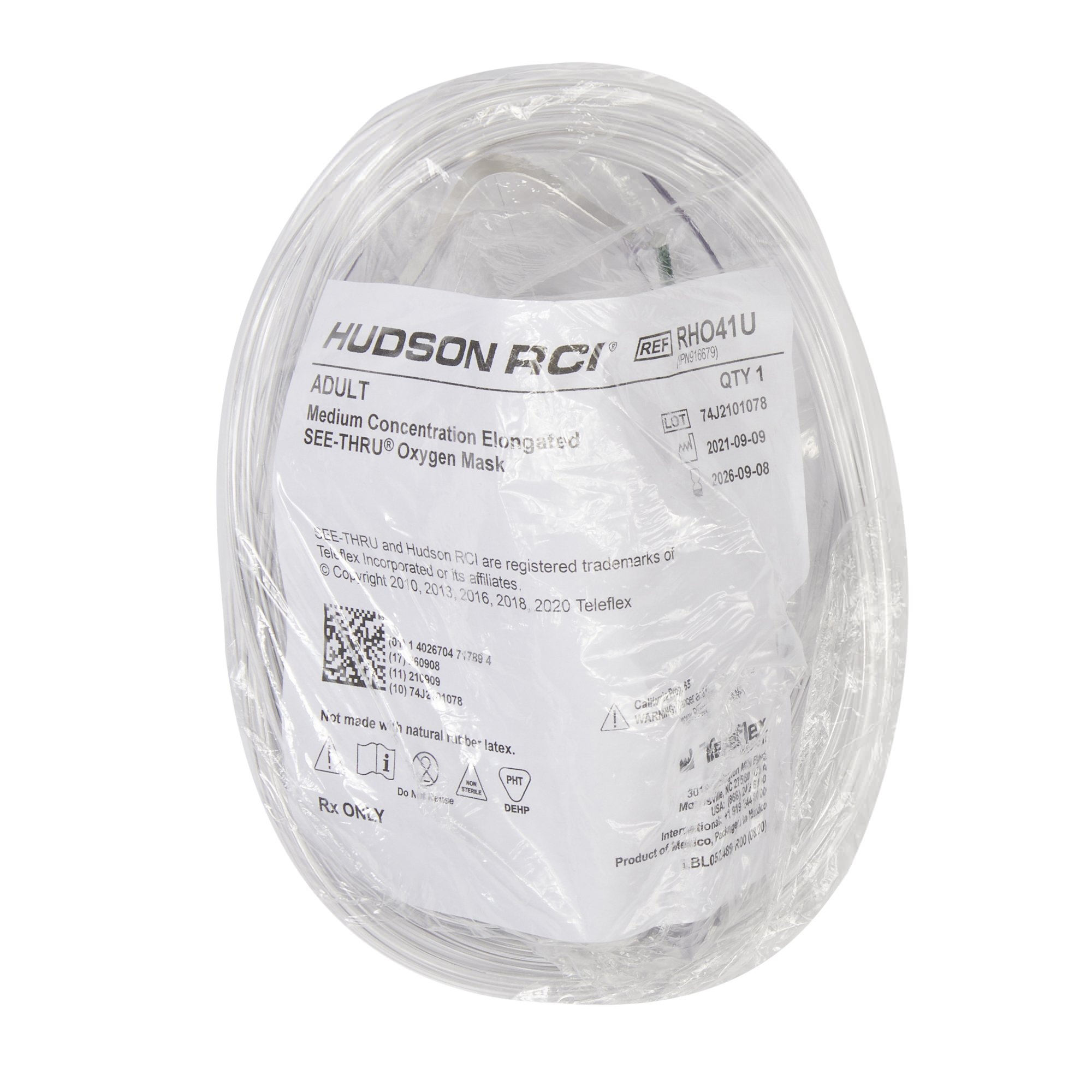 Teleflex Oxygen Mask Elongated Style Adult thumbnail 2
