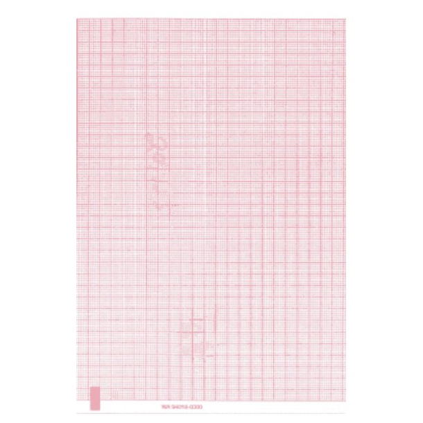 Welch Allyn Z-Fold Chart Paper, Red Grid