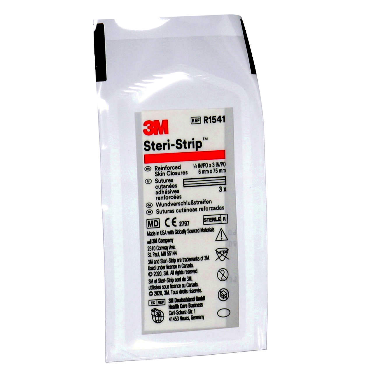 3M Steri-Strip Skin Closure Strip, Nonwoven Material Reinforced Strip thumbnail 1