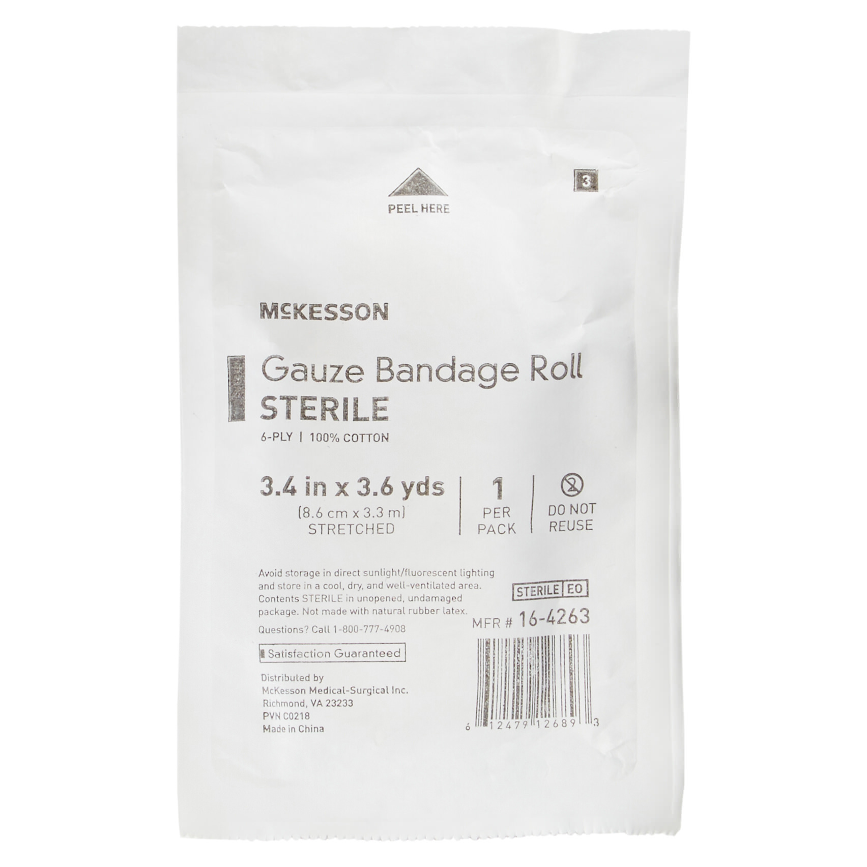 McKesson Cotton Fluff Bandage Roll thumbnail 3