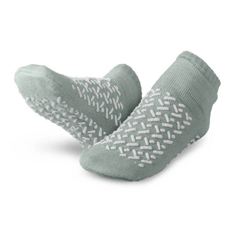 Medline Double-Tread Patient Slippers, Terry Inside thumbnail 1
