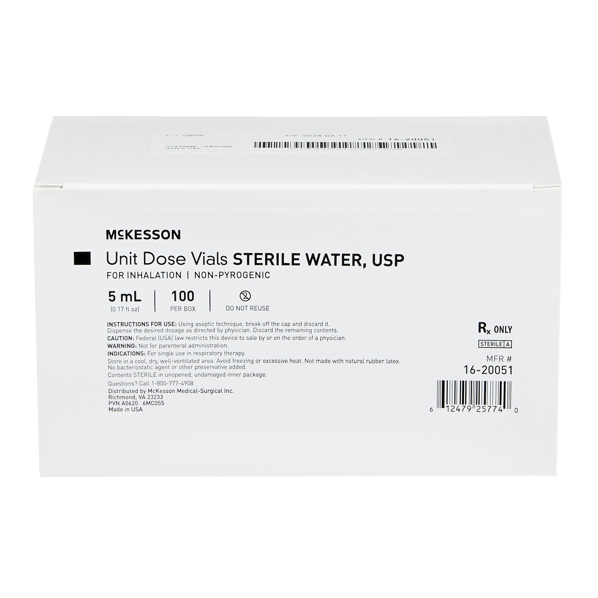 McKesson Sterile Water Unit Dose, 5ml thumbnail 3