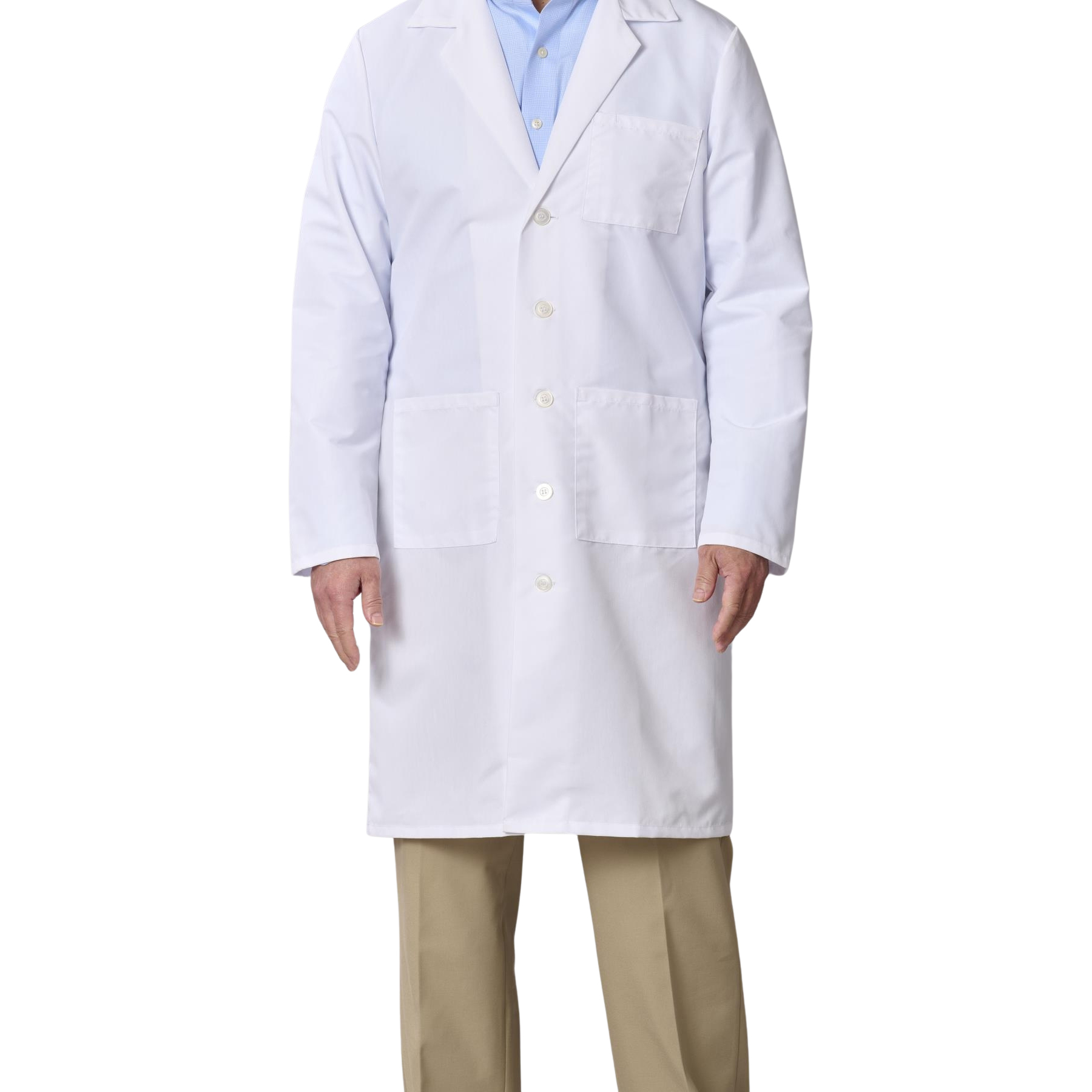 Medline Unisex Propel 4-Pocket Full-Length Lab Coat