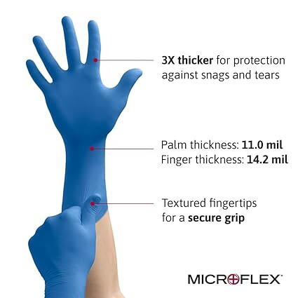 Microflex SafeGrip Latex Exam Gloves thumbnail 4