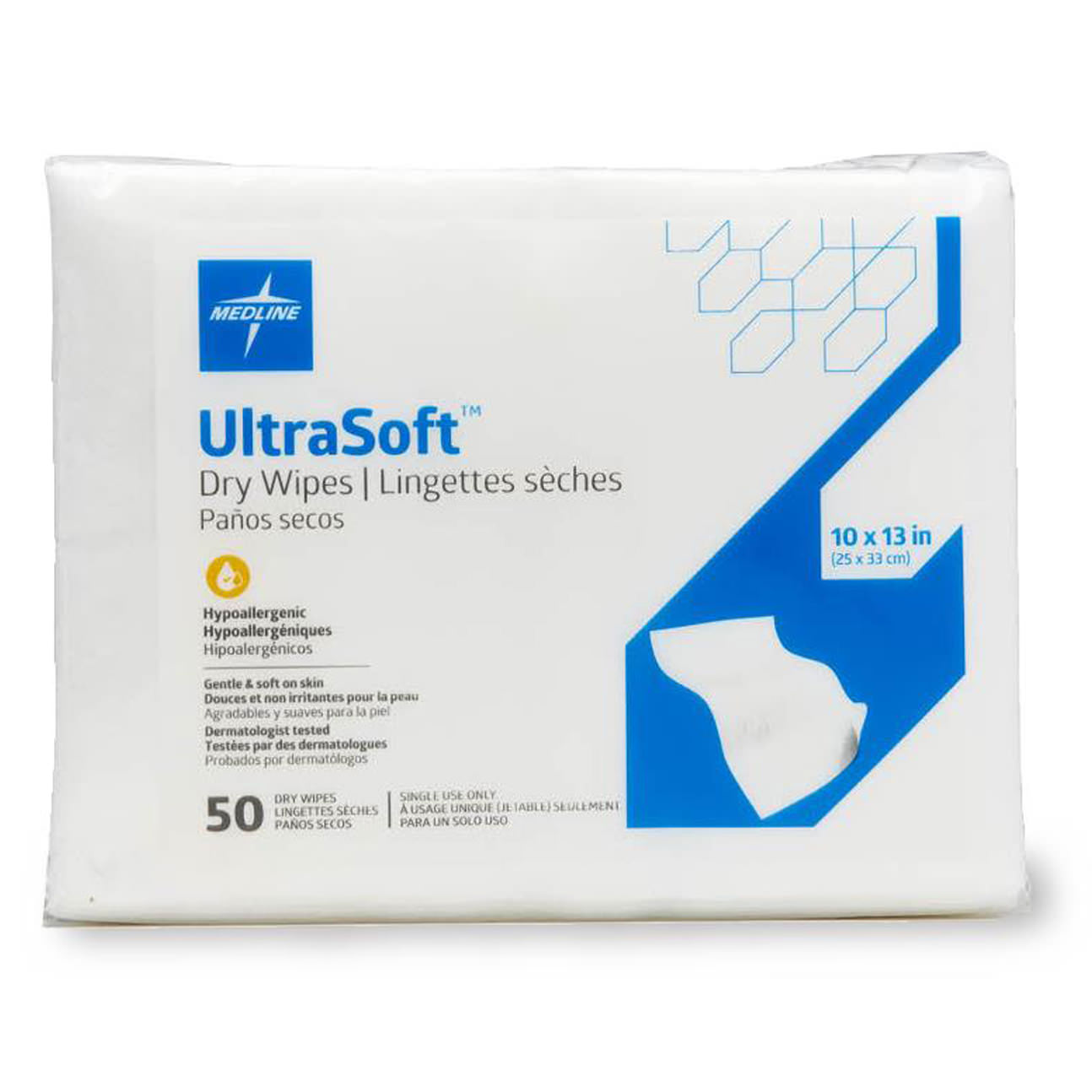 Medline UltraSoft Disposable Dry Cleansing Wipes