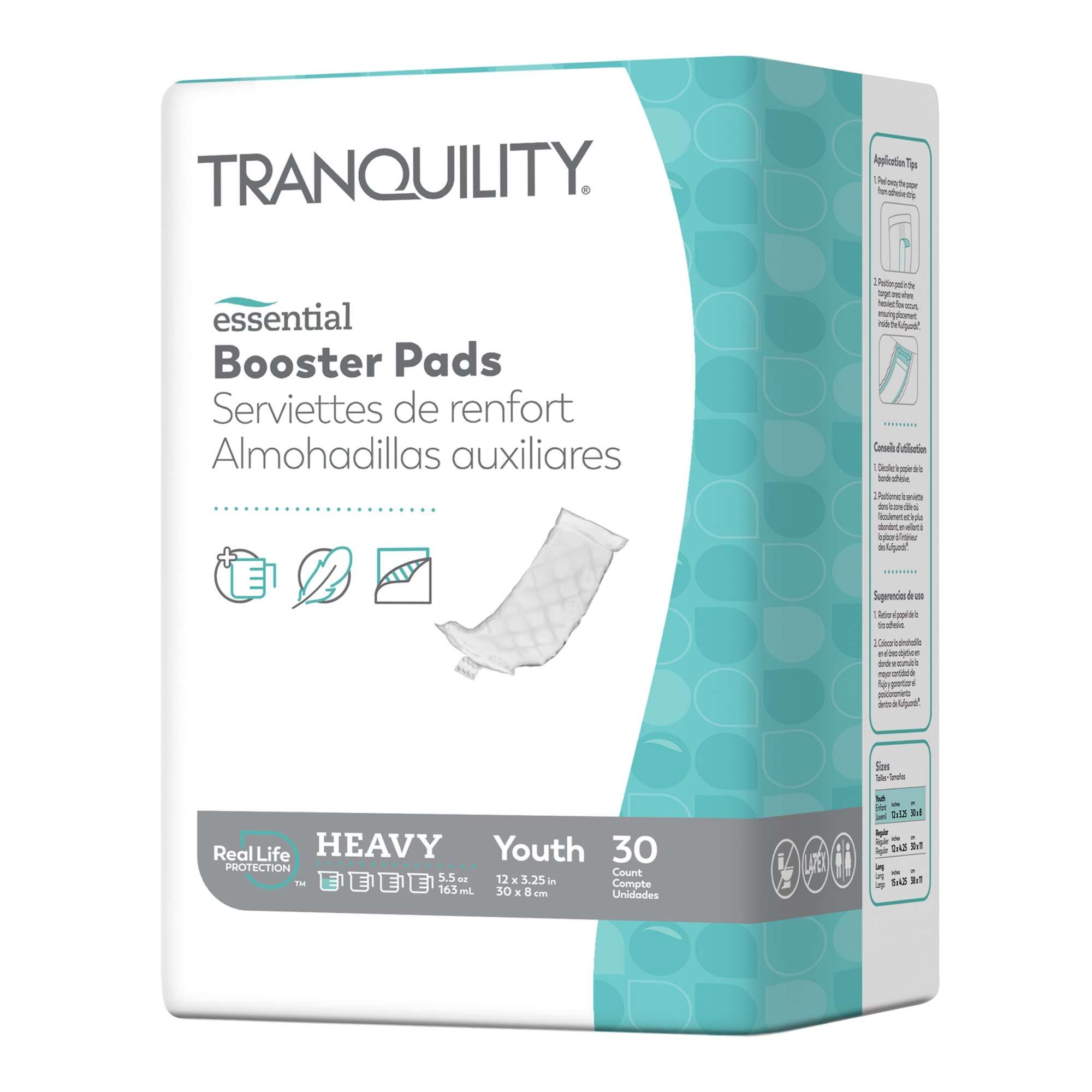 Tranquility Essential Booster Pads Youth, 30-Pack