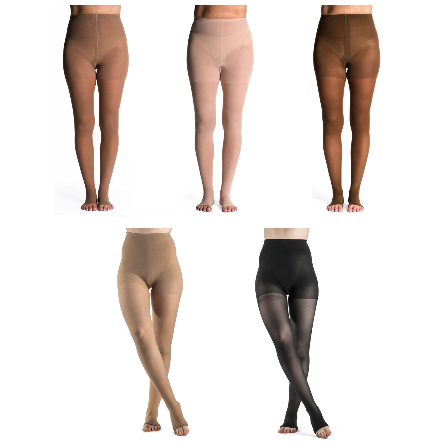 Sigvaris Style Sheer Compression Pantyhose 15-20mm Hg Open Toe thumbnail 1