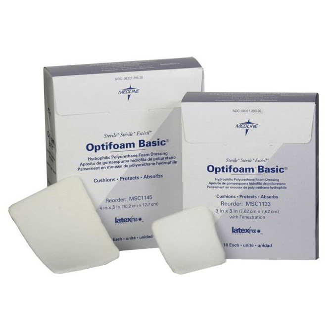 Optifoam Basic Hydrophilic Polyurethane Foam Dressing - Main image